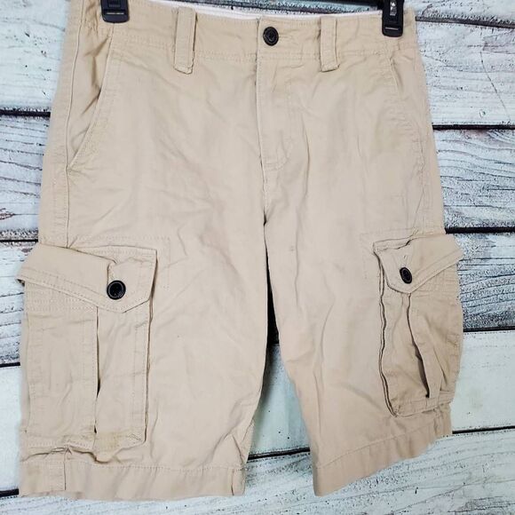 American Eagle Cargo Shorts Men’s Size 30 Khaki 100% Cotton Outdoor Utility - Picture 2 of 7